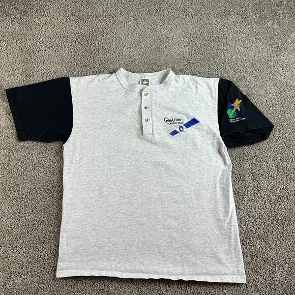 VINTAGE China Star 1 Satalite Shirt Mens L Gray Lockheed Martin Launch Team 90s - Picture 1 of 12